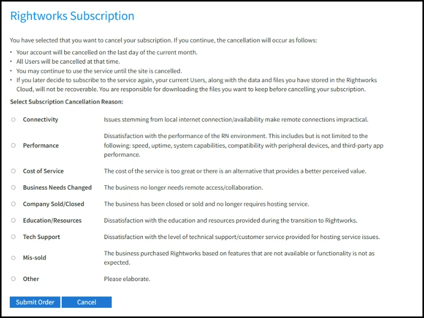 Select a reason Select a reason